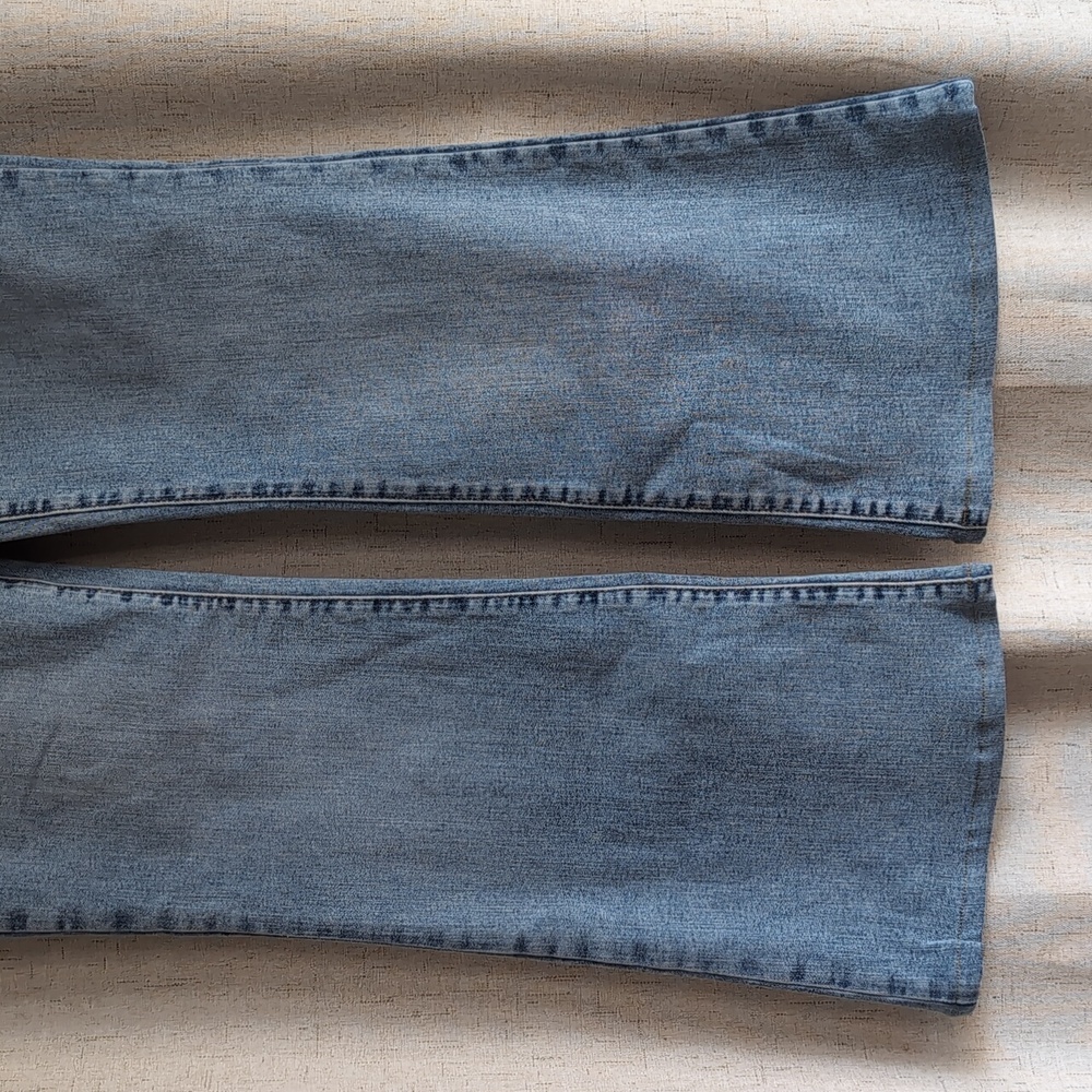 Good American Good Legs Flare Split Pocket Light Wash Jeans Size 30 Indigo NWT - Picture 3 of 8